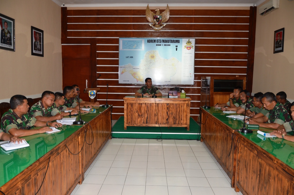 Korem Adakan Rapat Persiapan Latihan Penanggulangan Bencana Alam